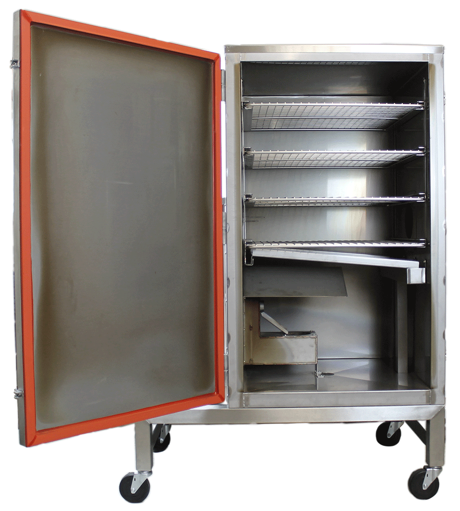 Model 100SS BBQ Roaster - Door Open View - Pro Smoker 'N Roaster