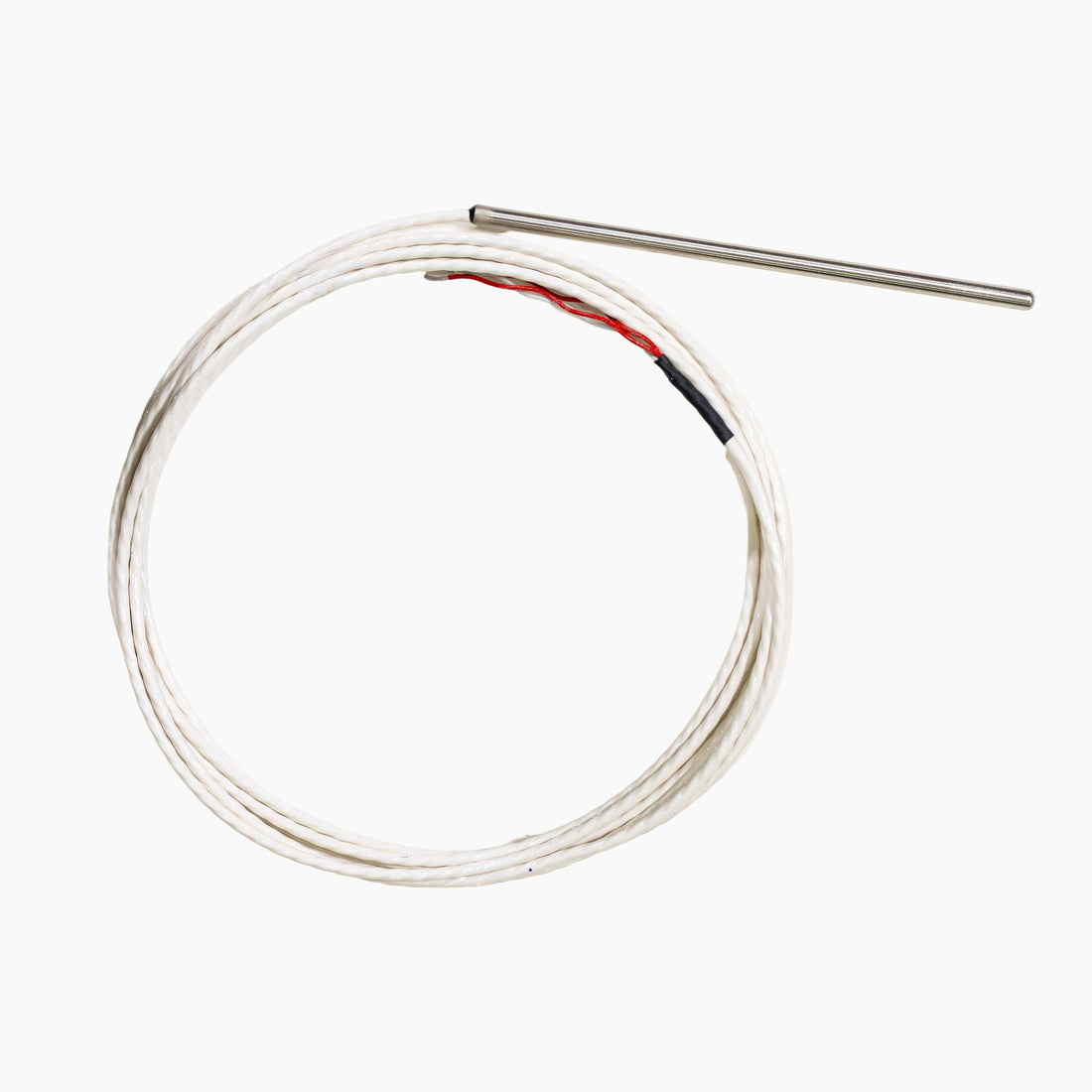 Pro Smoker 3-foot wire Wet/Dry Bulb Probe RTD for smoker temperature monitoring, with visible metal connectors and insulated cable.