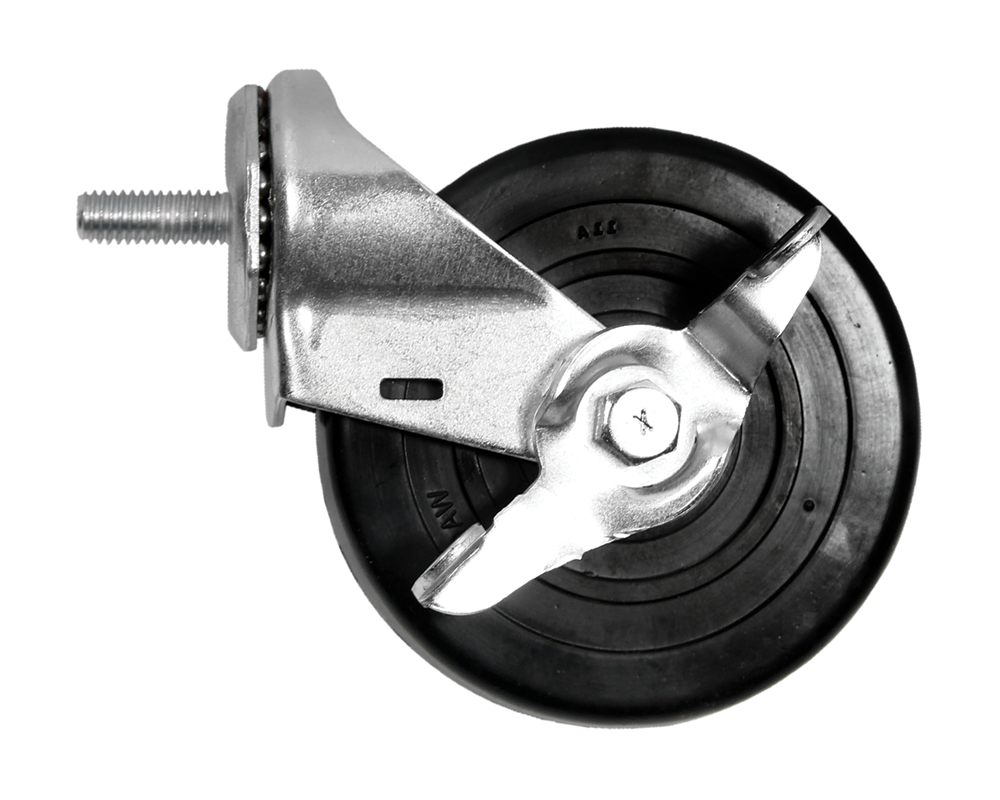 4 3/8" Castor Threaded Stud Mount (Wheels)